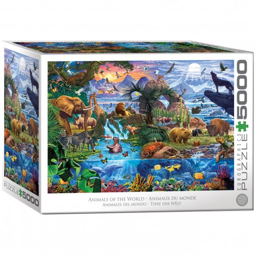 Puzzle animali del mondo - del,